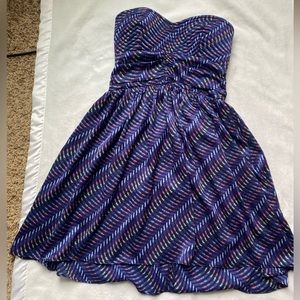 Bar III - size medium- purple strapless cocktail dress